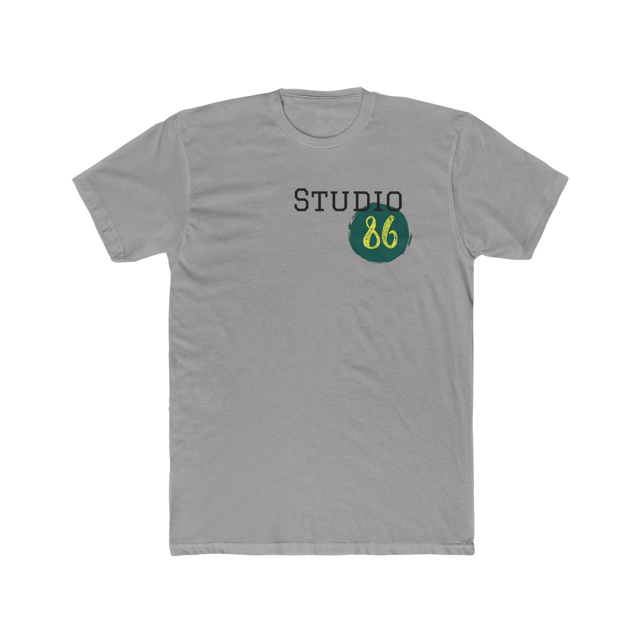 Studio86 Logo T-Shirt | Retro logo tee, green and yellow emblem