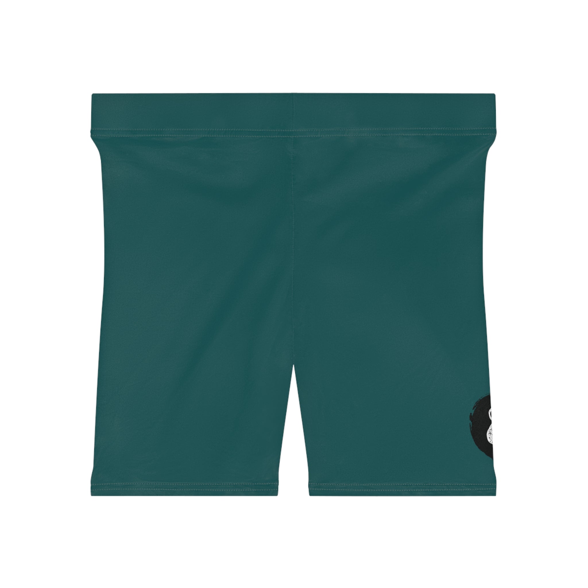 Teal Abstract Minimal Logo Biker Shorts | Women's Cycling Shorts