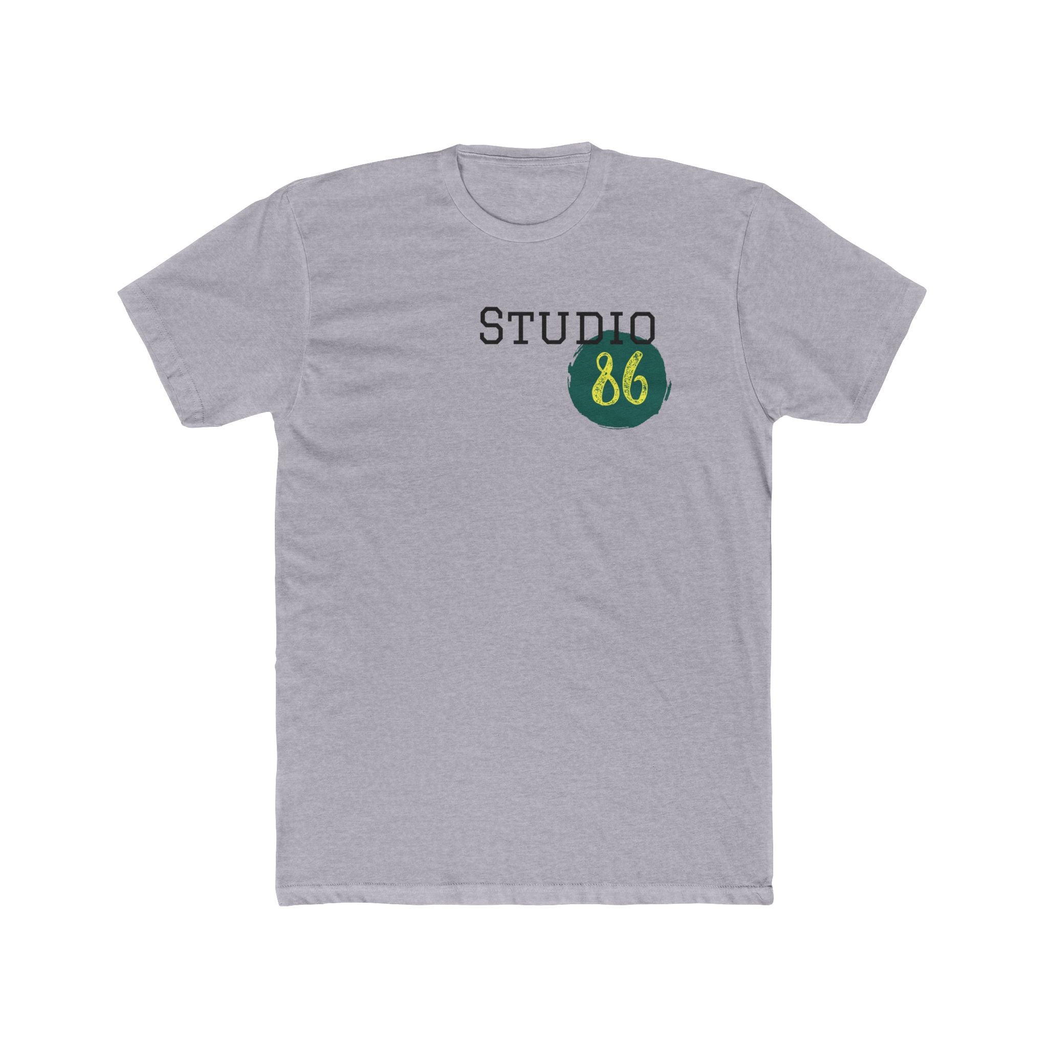 Studio86 Logo T-Shirt | Retro logo tee, green and yellow emblem