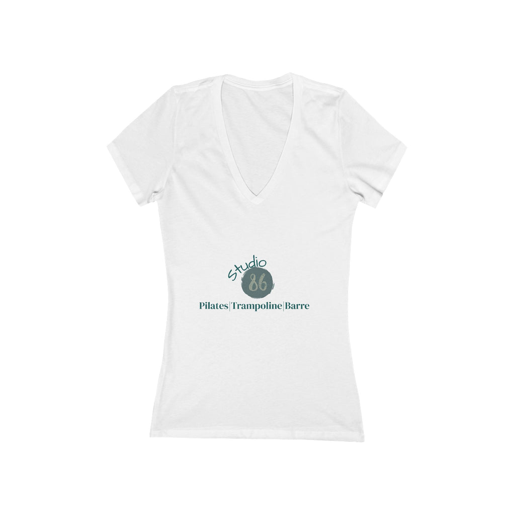 Studio86 Pilates Trampoline Barre Logo Tee | Deep V-neck Women's Shirt