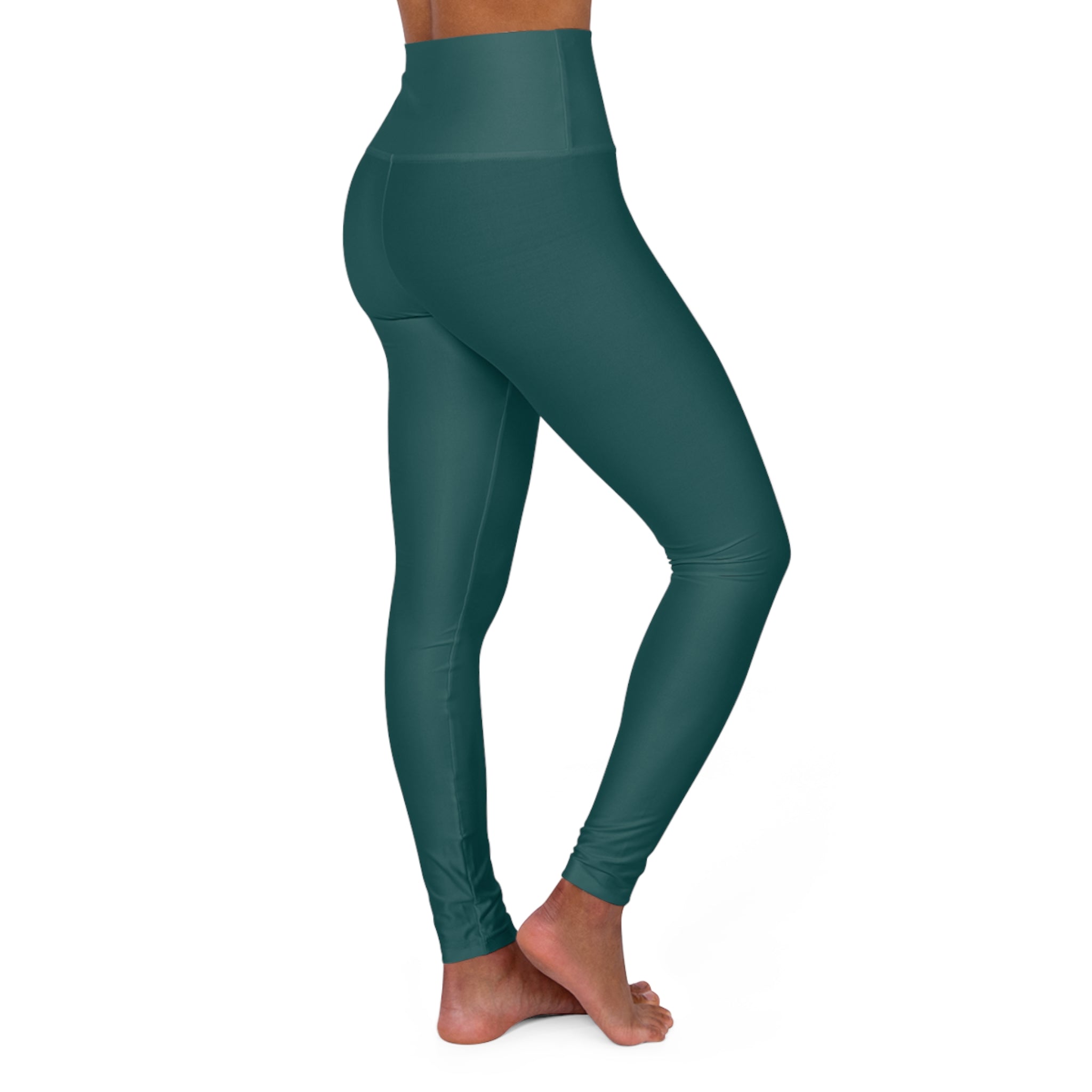 86 Logo High Waisted Yoga Leggings | Teal Athletic Leggings