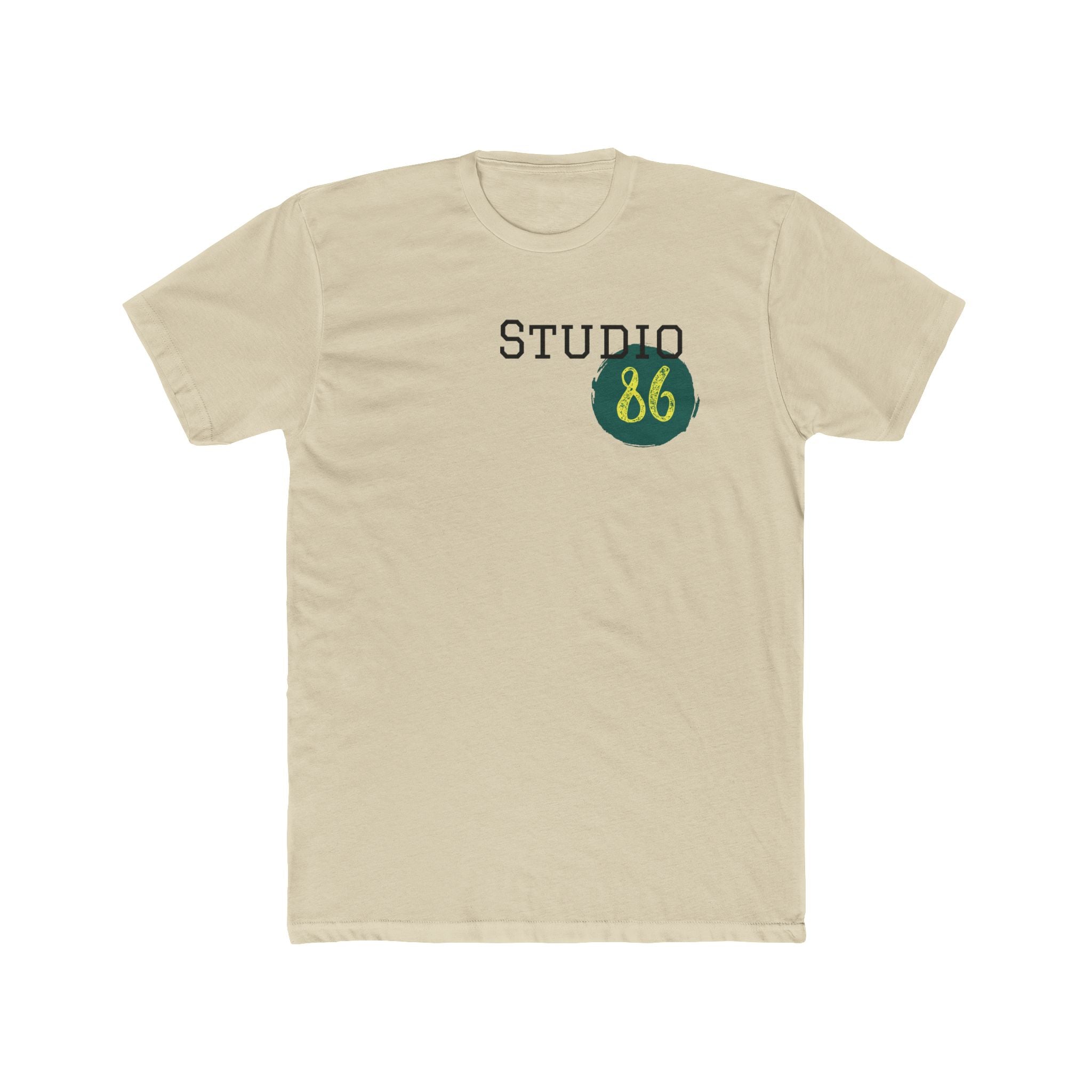 Studio86 Logo T-Shirt | Retro logo tee, green and yellow emblem