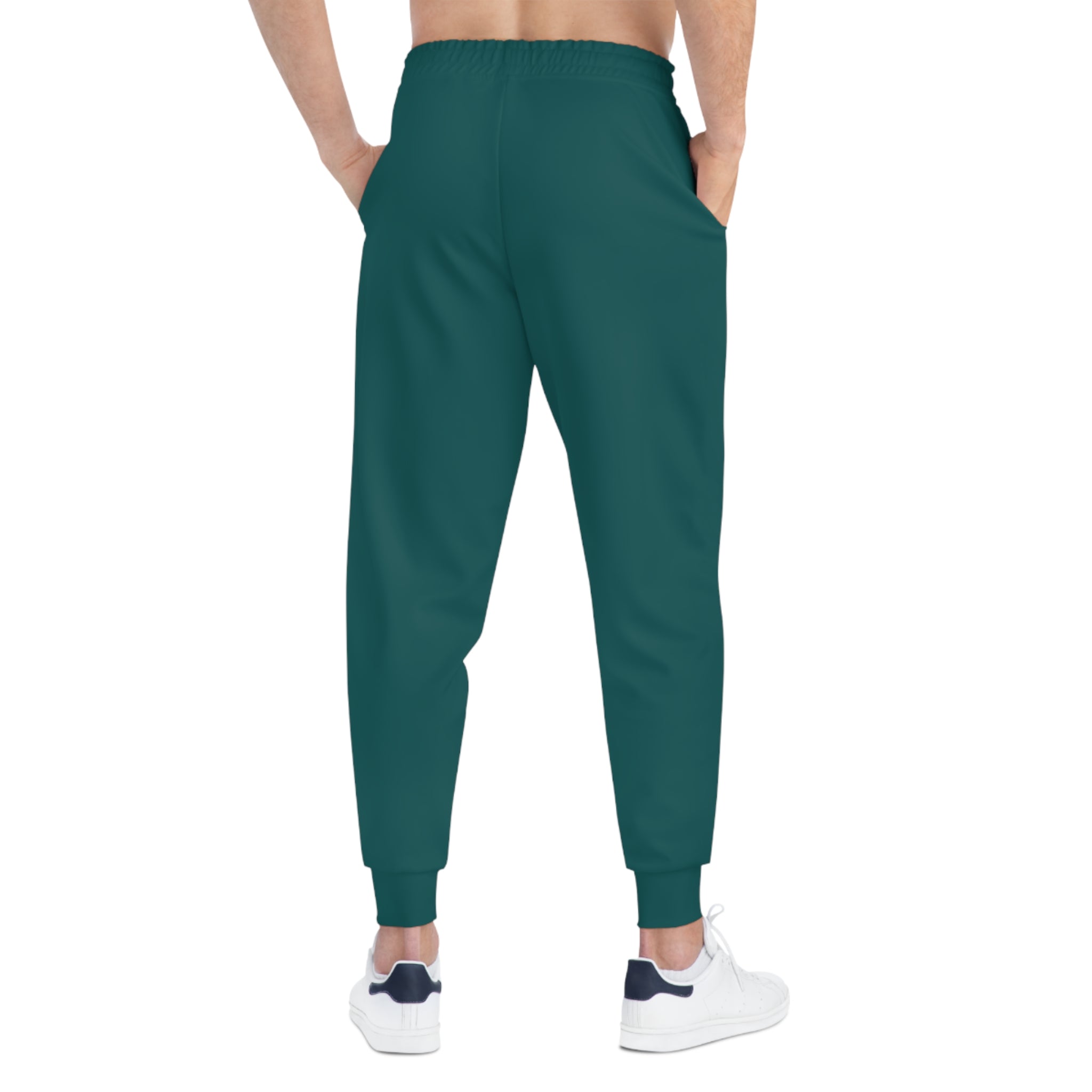 Studio86 Logo Athletic Joggers | Teal All-Over Print