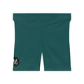 Teal Abstract Minimal Logo Biker Shorts | Women's Cycling Shorts