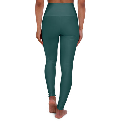 86 Logo High Waisted Yoga Leggings | Teal Athletic Leggings