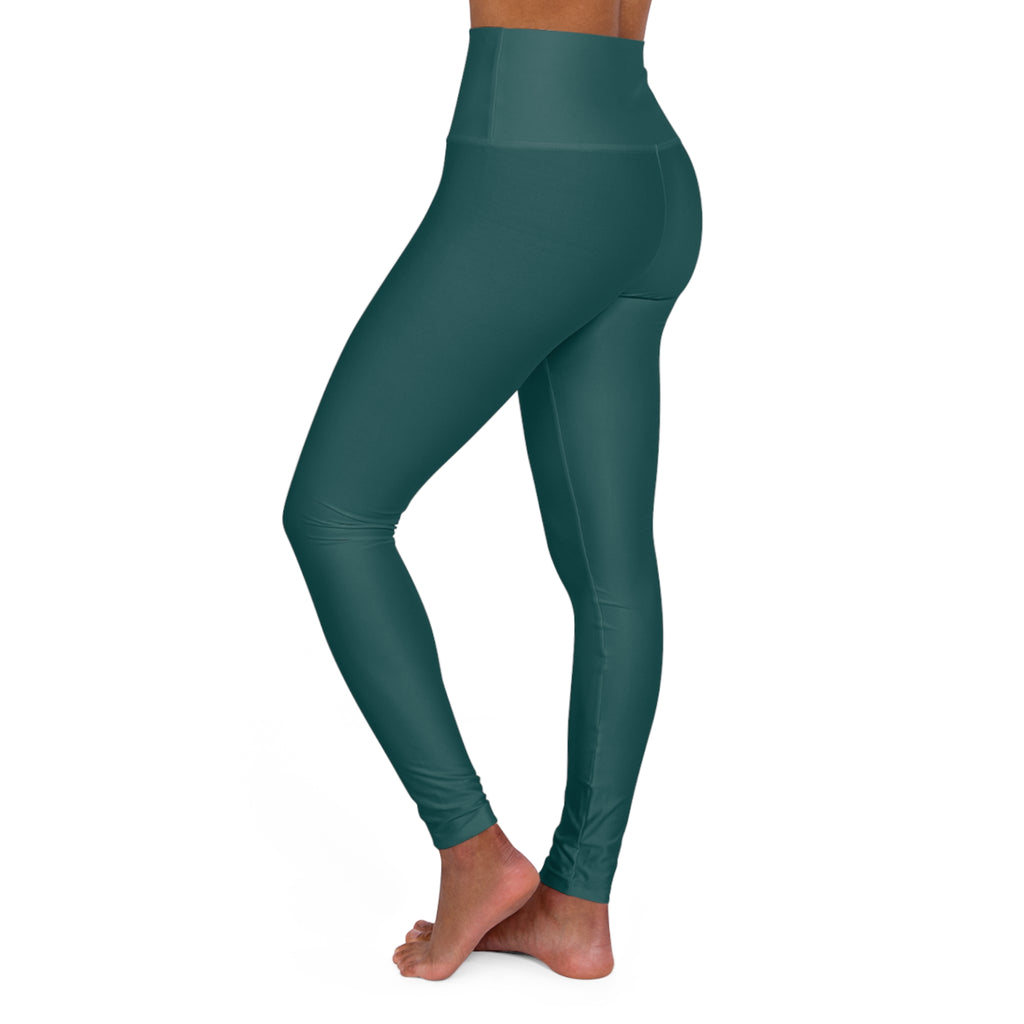86 Logo High Waisted Yoga Leggings | Teal Athletic Leggings