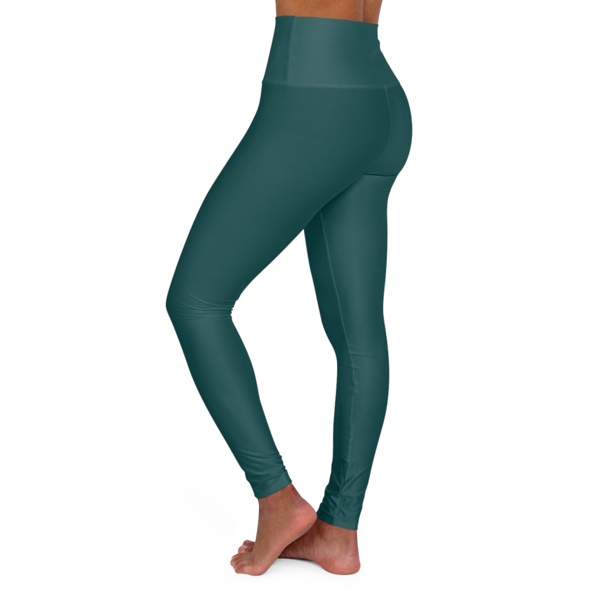 86 Logo High Waisted Yoga Leggings | Teal Athletic Leggings