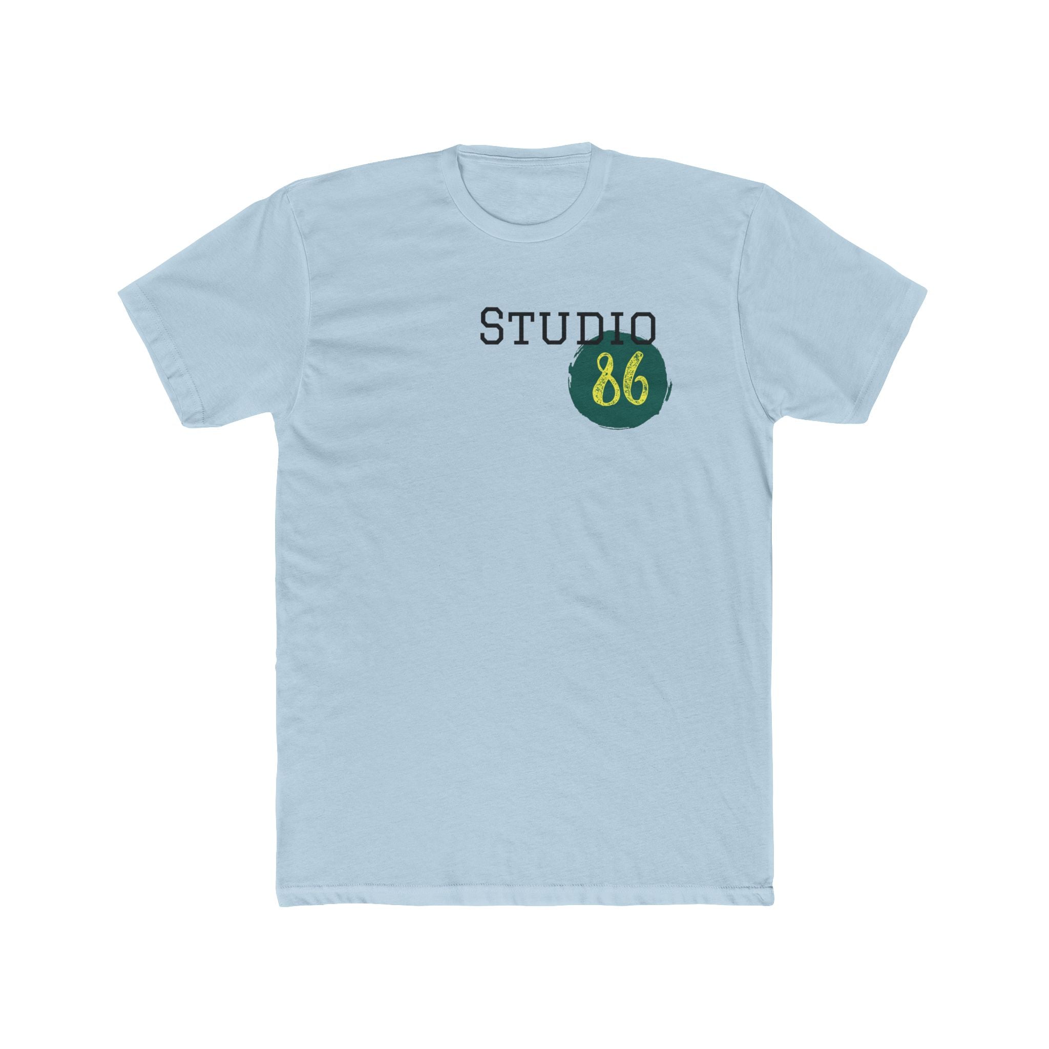 Studio86 Logo T-Shirt | Retro logo tee, green and yellow emblem